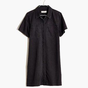 Madewell Denim A-Line Mini Shirtdress in Colton Wash Size XL